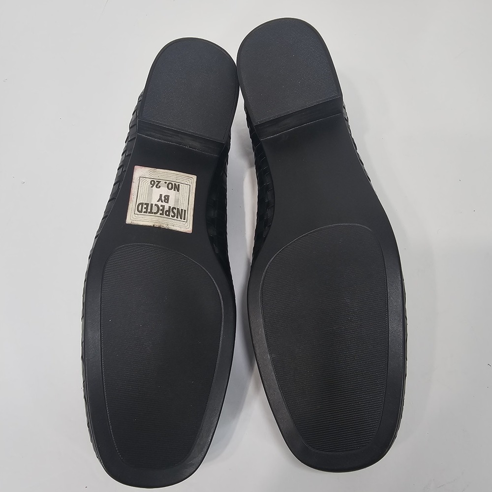 Vintage LifeStride Leather Shoes Loafers Sz 7.5M Black Basketweave Retro women's - Picture 7 of 7